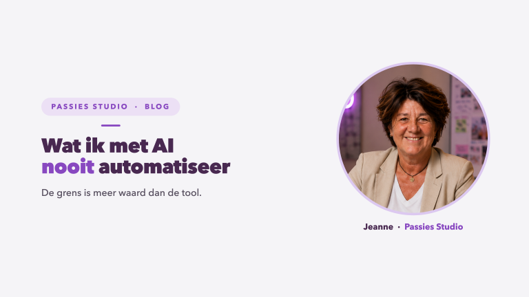 AI voor zzp'ers als werktool op het bureau van Passies Studio