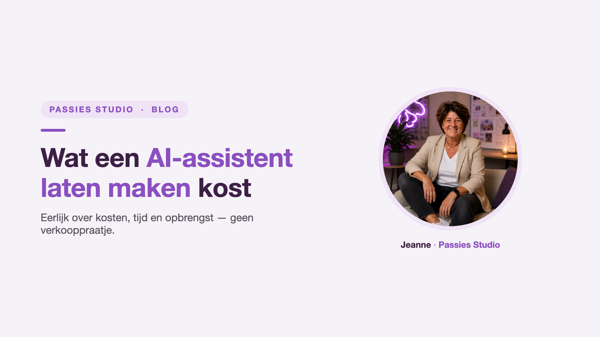 ZZP'er die een AI-assistent laten maken overweegt en de kosten en opbrengst afweegt